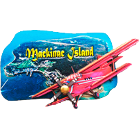 Mackinac Island Michigan Site Seeing Plane Interactive Magnet