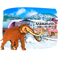 Mammoth Ski Lodge Wooly Mammoth Furry 3D Textured Magnet
