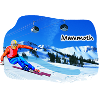 Mammoth Mountain California Skiing 3-D Interactive Magnet