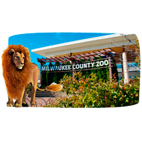 Milwaukee County Zoo Furry Lion Mane 3D Textured Magnet