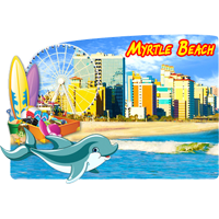 Myrtle Beach South Carolina Dolphin Interactive Magnet