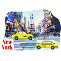 New York City Yellow Taxi Interactive Magnet