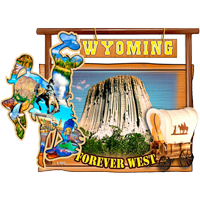 Wyoming Forever West Devils Tower Interactive Custom Magnet